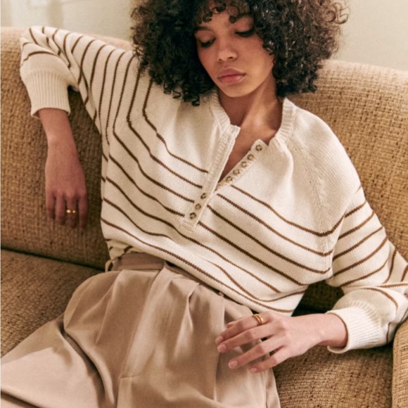Sezáne Leontine Jumper in Camel/Ecru - Picture 4 of 7
